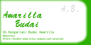 amarilla budai business card